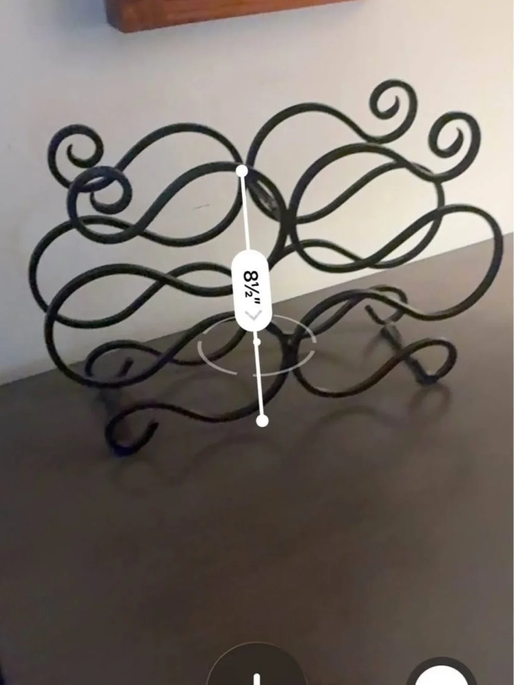 Black Metal Decorative Wine Rack